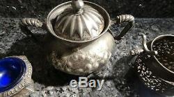 1 LOT (5) Vintage Barbour Silver Quadruple COFFEE SET ANTIQUE APOLLO SILVER CO