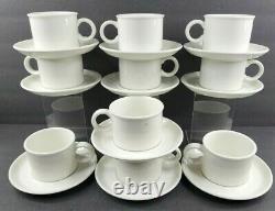 10 Midwinter Stonehenge White Cups Saucers Set Vintage Coffee Cups England Lot