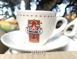 (12 sets) Cafè Moak Vintage Italian Espresso Coffee Cup and Saucer