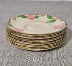 13 Piece Vtg Franciscan Desert Rose Demitasse Coffee Cups Milk Jug Roses Floral