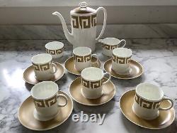 15 piece vintage Susie Cooper wedgewood coffee set Old Gold Keystone