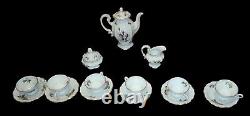 17 Pc. Coffee Set ROSENTHAL Pompadour Roses Gold Bandl Never Used, Mint Germany