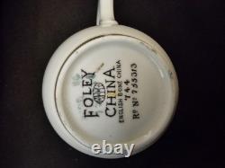 1930s Art Deco Foley China Fern Pattern Coffee Set by E. Brain & Co. Vintage Tea