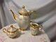 1940 Bareuther, Bavaria Vintage 3pc Coffee Set In Cream/gold Perfect Beauty