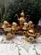 1960s Vintage Bondware Fragonard Gold Plated Coffee Set