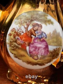 1960s Vintage Bondware Fragonard Gold Plated Coffee Set