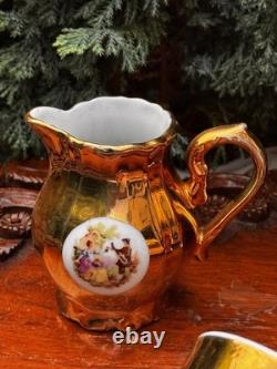 1960s Vintage Bondware Fragonard Gold Plated Coffee Set