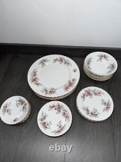 1961 Vintage Royal Albert Lavender Rose 54 Piece Dinner, Coffee & Tea Set