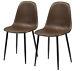 2 4 6 Retro Dining Chairs Faux Leather Black Metal Legs Kitchen Living Room Sets