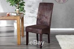 2 Stühle im Set NEAPEL coffee Vintage Look Stuhl Esszimmerstuhl Sitz Stuhl Küche