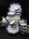 23pcs Vintage Porcelain Cobalt Blue&gold Gilt Tea Coffee Set Cups Saucers Plates