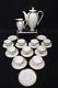 24pc Vintage Richard Ginori Gold Scroll #328 Demitasse Coffee Pot Cup Saucer Set