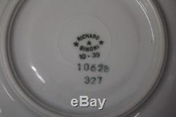 24pc Vintage Richard Ginori GOLD Scroll #328 Demitasse Coffee Pot Cup Saucer Set