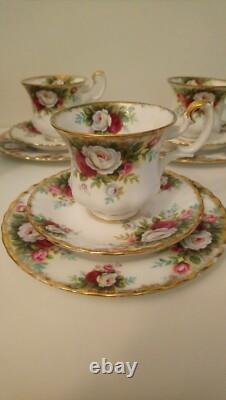 3 Sets of Rare Vintage Royal Albert Celebration Coffee/Tea Trios