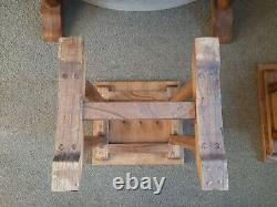 3 x Vintage Coffee Tables Wooden Nesting Side Table Set