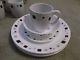30 Pieces Vtg Corelle Service For 8 Geometric Squares Circles Set + Coffee Mugs