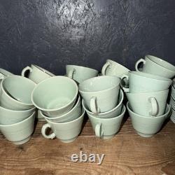 33 Woods Ware Vintage Beryl Mint Green Coffee Cups And Saucers