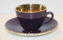 4 Vintage Royal Copenhagen / Aluminia Confetti Mocha Cup & Saucers Sets