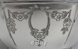 5pc Vintage Wallace Silver Plate Hand Engraved Tea & Coffee Set