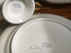 6 Cup 6 Saucer 6 Cake plate Set Rare Vintage WJS Copenhagen Porcelain Coffee Set