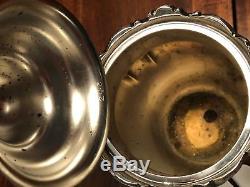 6 Piece Vintage Wallace Baroque Silverplate Tea Coffee Set Creamer Sugar Tray