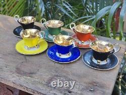 6 x Vintage Maria Theresa Bavaria Germany Porcelain Demitasse Tea Or Coffee Set