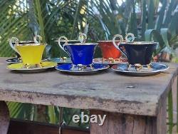 6 x Vintage Maria Theresa Bavaria Germany Porcelain Demitasse Tea Or Coffee Set