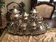 7 Piece Vintage Bs Co Silver On Copper Coffee And Tea Service Set