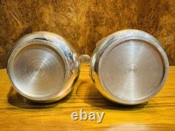 A Vintage Five-Piece Picquot Ware Tea & Coffee Set Wooden Handles 1950's