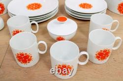 A Vintage mid-century dinner/coffee set by Thomas Germany Pinwheel Orange