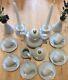 A Stunning Vintage Gold Trim White Porcelain Coffee Service- Bavarian