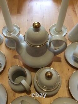 A stunning Vintage Gold Trim White Porcelain Coffee Service- Bavarian