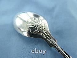 A vintage set of six sterling silver Kings pattern coffee spoons. Sheffield 1987