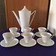 Alka Bavaria Porcelain Coffee Tea Pot Cups And Saucers White Set For 6