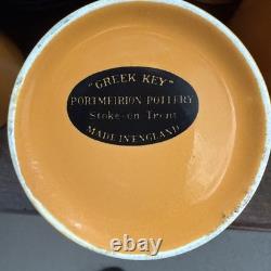 Amazing Vintage Portmeirion Susan Williams Ellis Greek Key Orange Coffee Set VGC