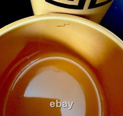 Amazing Vintage Portmeirion Susan Williams Ellis Greek Key Orange Coffee Set VGC