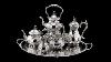 Antique 19thc Victorian Solid Silver 5ps Louis Tea Coffee Set On Tray C1899