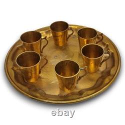Antique Arabic Coffee and Tea pot and Cups Set, Vintage Middle Eastern Coffee Set