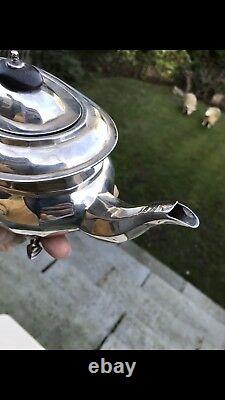 Antique Or Vintage Set Of 4 Solid Silver Teaset TeaPot Jug Bowl Coffee No Scrap
