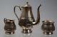 Antique Vintage Persian Sterling Silver Coffee Set