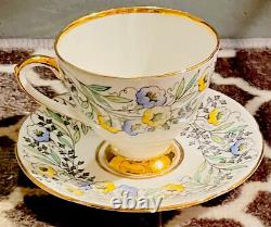 Antique Vintage Rare Taylor & Kent Fine Bone China Tea Cup And Saucer Set Mint