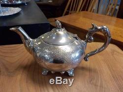 Antique / Vintage Silver Plated Tea & Coffee Set Hallmarked E. P. N. S Y. C
