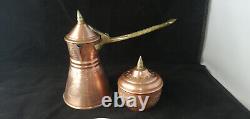 Antique copper coffee set Cairo ware