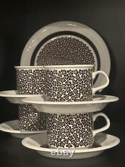 Arabia Finland Brown Faenza Coffee/Teacup Set, Vintage