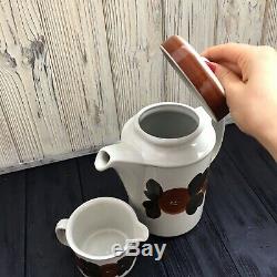 Arabia Finland Rosemarin coffee set, vintage ceramic dinnerware Scandinavian