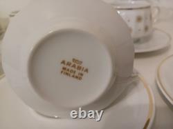 Arabia Roxana Finland Vintage Coffee Set For 6 people