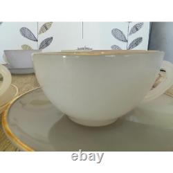 Arcopal harlequin pastel coffee cups and saucers set Vintage French glass