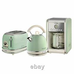 Ariete Dome Kettle, 2 Slice Toaster and Filter Coffee Machine Set, Vintage Green