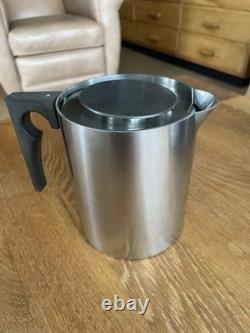 Arne Jacobsen Stelton Stainless Steel Tea Service Coffee Set Vintage 1967 Danish