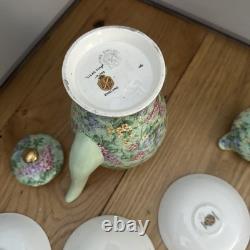 Art Deco 1930s Empire Ware LILAC TIME Coffee Set (13 pieces) Chintz Demitasse